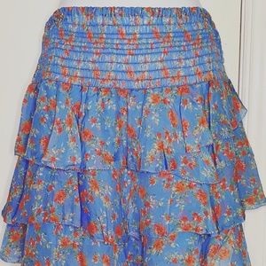 Intermix Keelan floral ruffled mini skirt, Size S